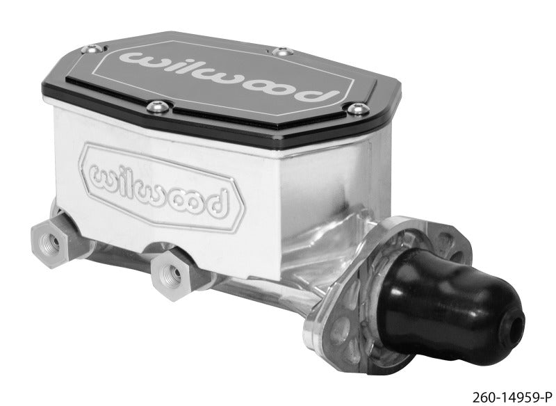 WILWOOD Compact Tandem Master Cylinder - 1in Bore - w/Pushrod (Ball Burnished)