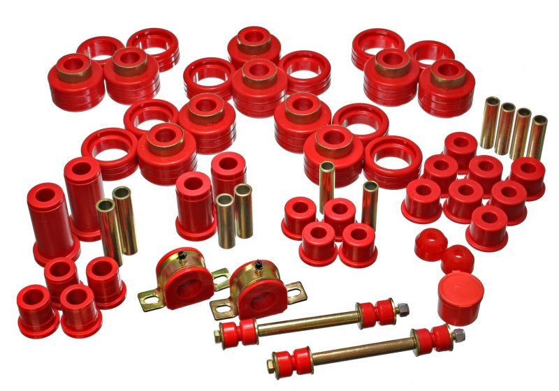 ENERGY SUSPENSION 95-97 Chevy Tahoe / GMC Denali 4WD Red Hyper-flex Master Bushing Set