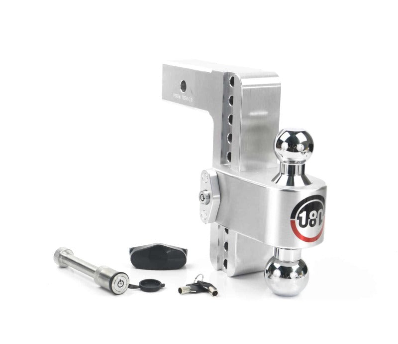 WEIGH SAFE 180 Hitch 8in Drop Hitch & 2.5in Shank (10K/18.5K GTWR) w/WS05 - Aluminum