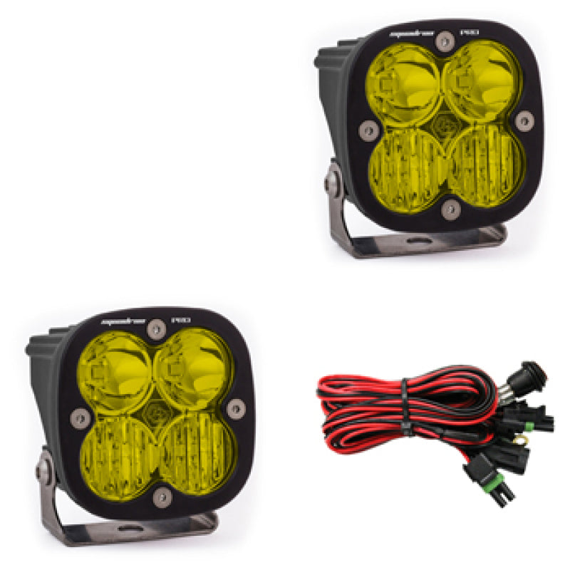 BAJA DESIGNS Squadron Pro Series Driving Combo Pattern Pair LED Light Pods - Amber