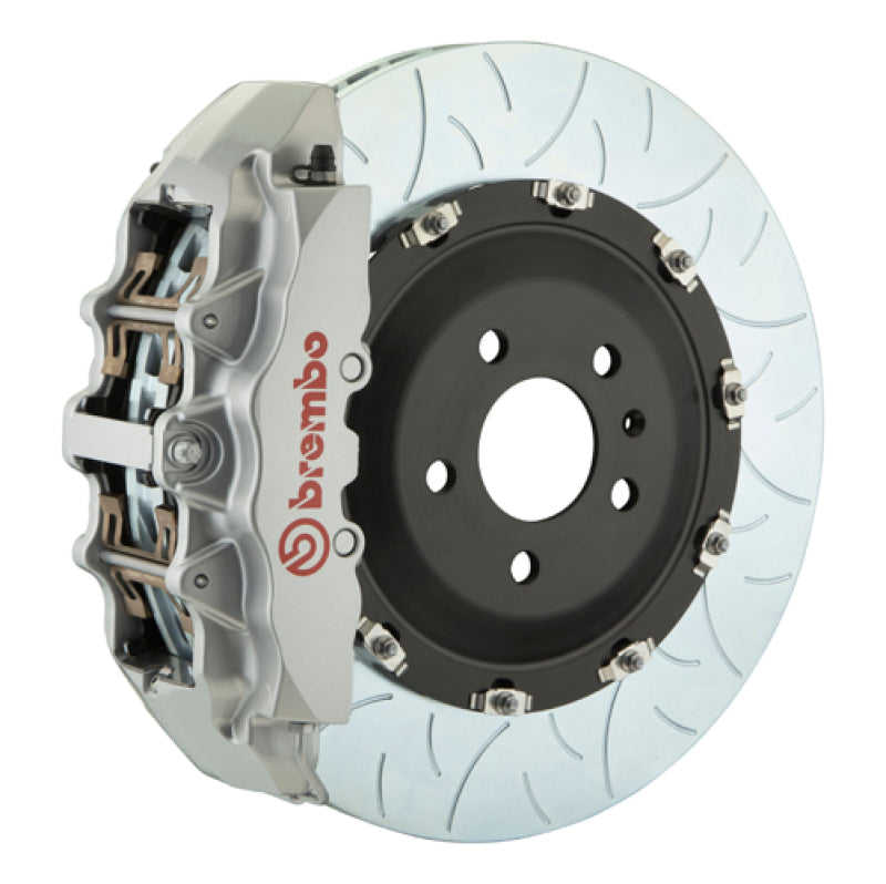 BREMBO 04-10 A8 (D3) Front GT BBK 8 Piston Cast 380x34 2pc Rotor Slotted Type-3-Silver