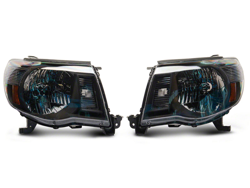 RAXIOM 05-11 Toyota Tacoma Axial Series OE Replacement Headlights- Blk Housing (Clear Lens)