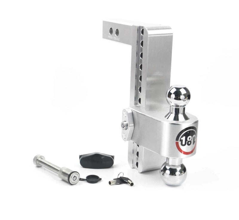 WEIGH SAFE 180 Hitch 10in Drop Hitch & 2in Shank (10K/12.5K GTWR) w/WS05 - Aluminum