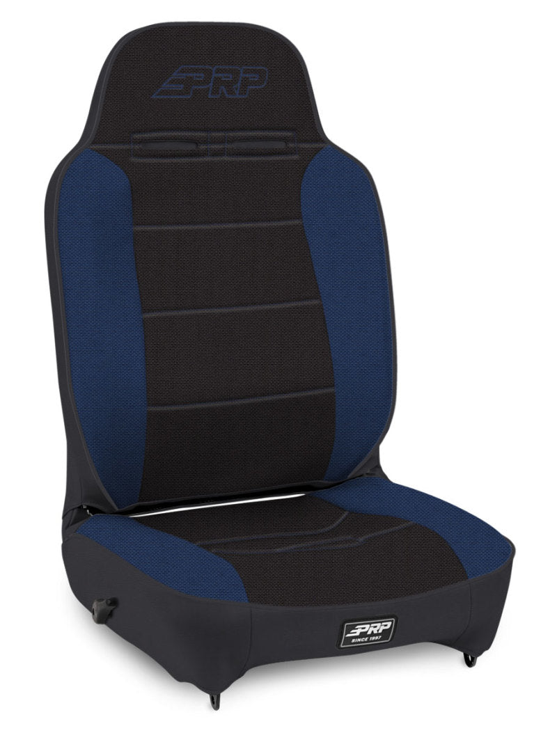 PRP Enduro High Back Reclining Suspension Seat (Passenger Side) - Black / Blue