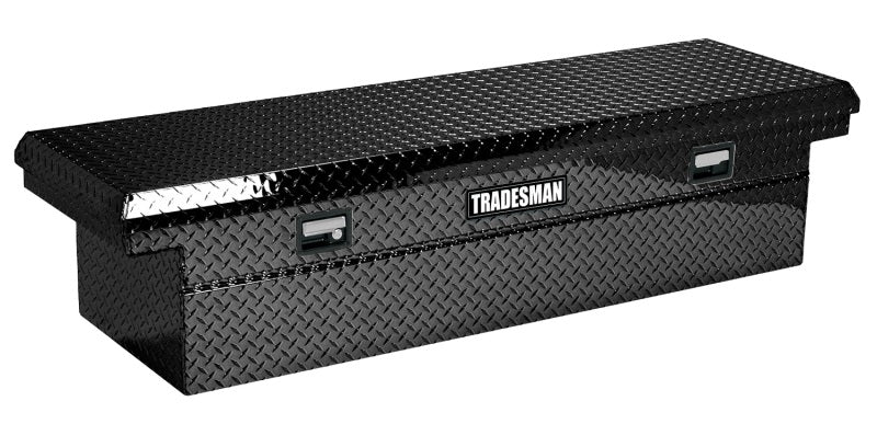 TRADESMAN Aluminum Economy Cross Bed Low-Profile Truck Tool Box (70in.) - Black