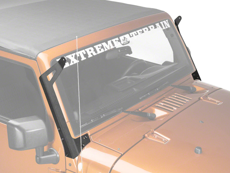 RAXIOM 07-18 Jeep Wrangler JK 50-In LED Light Bar Windshield Mount