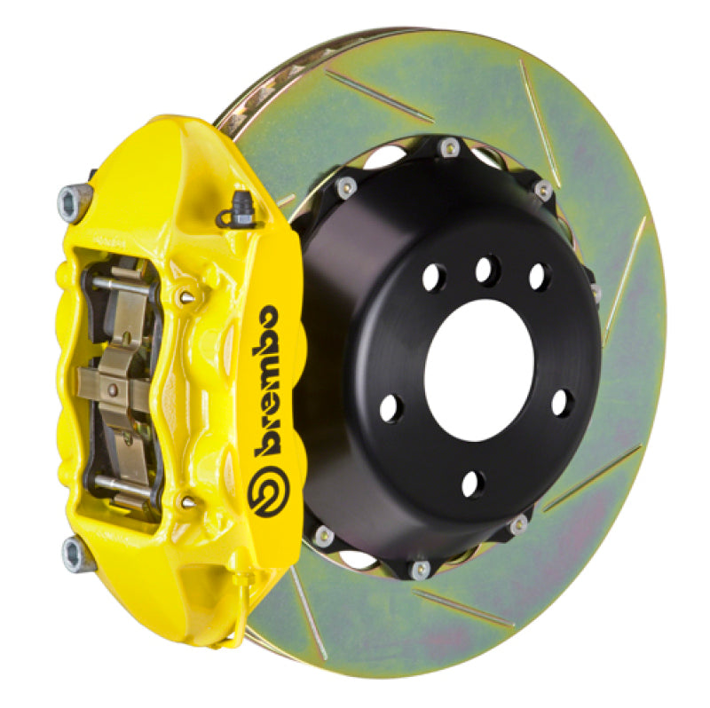 BREMBO 05-07 Quattroporte/08 GranTurismo R GT BBK 4Piston Cast 380x28 2pcRotor Slotted Type1-Yellow