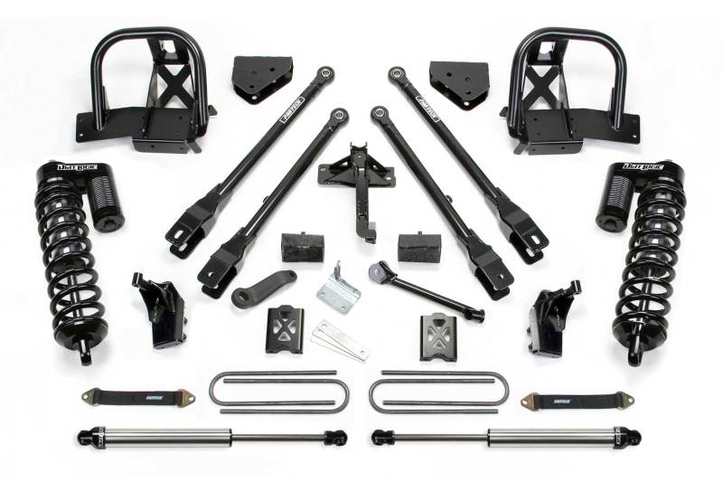 FABTECH 08-10 Ford F250 4WD 6in 4Link Sys w/Dlss 4.0 C/O & Rr Dlss