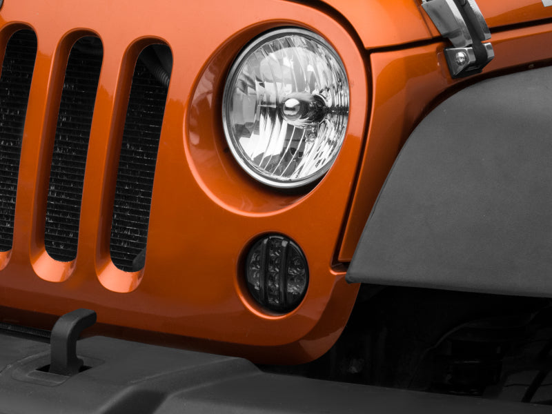 RAXIOM 07-18 Jeep Wrangler JK Axial Series LED Front Turn Signals (Smoked)