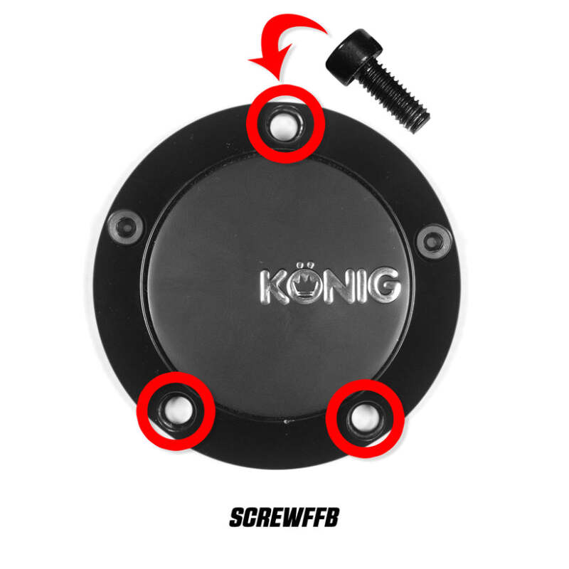 KONIG Cap Screw Set of 3 (Black) For CAPFFB - Flow Formed