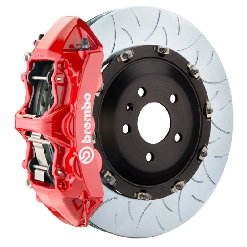 BREMBO 09-11 GTR/12+ GTR Front GT BBK 6 Piston Cast 405x34 2pc Rotor Slotted Type3-Red