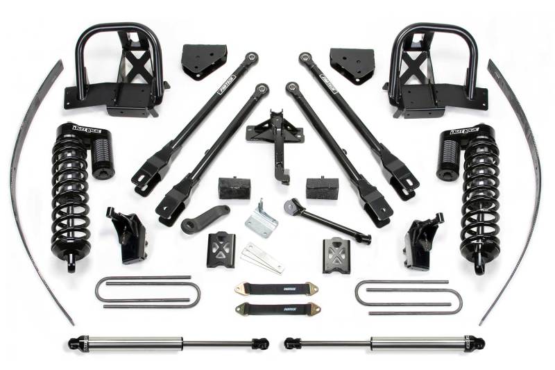 FABTECH 11-16 Ford F250 4WD w/o Factory Overload 8in 4Link Sys w/Dlss 4.0 C/O& Rr Dlss