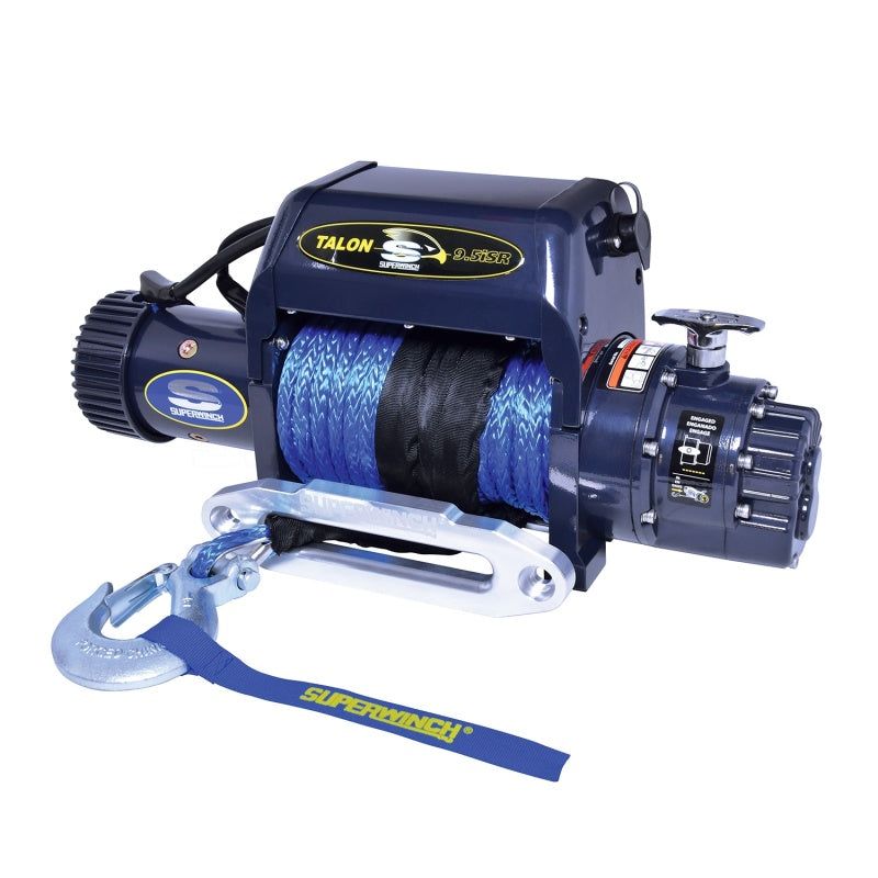 SUPERWINCH 9500 LBS Integrated 12V DC 3/8in x 80ft Synthetic Rope Talon 9.5iSR Winch