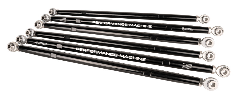 PERFORMANCE MACHINE UTV Stock Replacement Radius Rod Set (6 Rods) - Contrast Cut