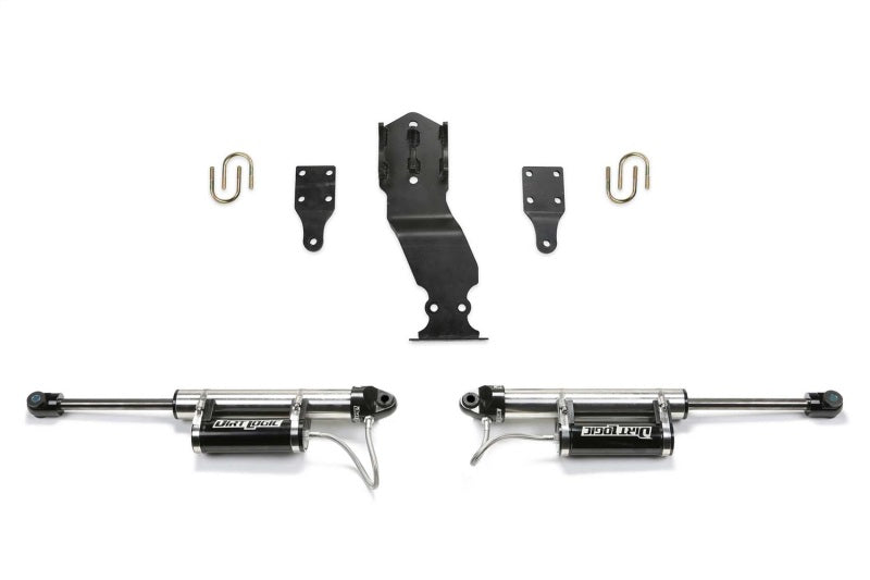 FABTECH 17-21 Ford F250/F350 4WD Dual Steering Stabilizer System w/DL 2.25 Resi Shocks