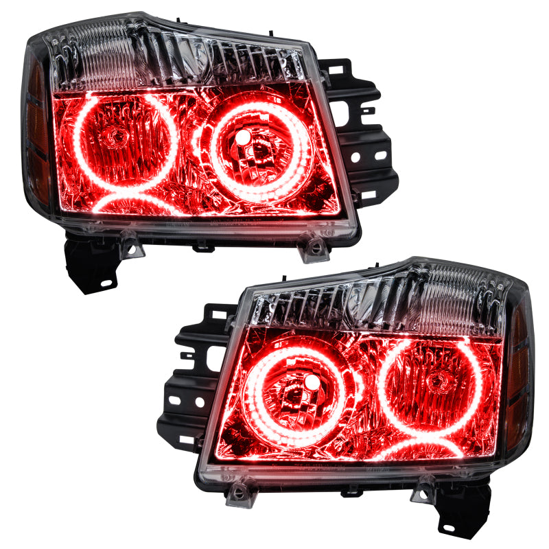 ORACLE LIGHTING 08-15 Nissan Armada Pre-Assembled LED Halo Headlights -Red SEE WARRANTY