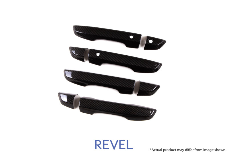 REVEL GT Dry Carbon Door Outer Handle Cover (FL/FR/RL/RR) 16-18 Honda Civic - 8 Pieces