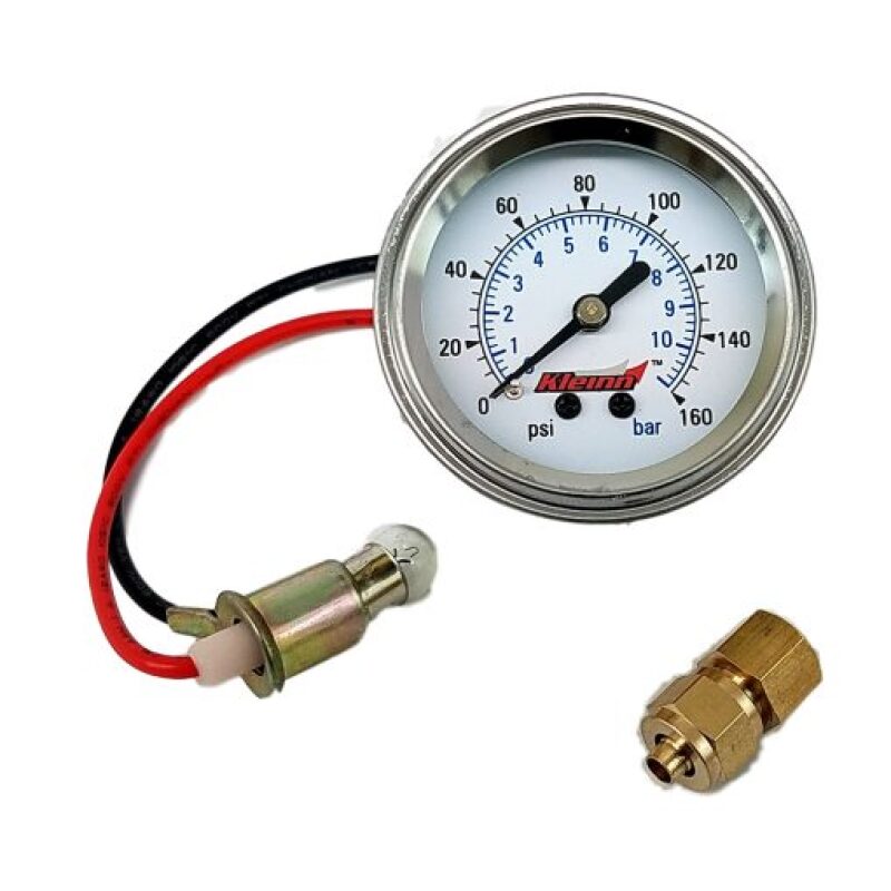 KLEINN Panel Mount/ Illuminated/ 160 PSI Single Needle Air Pressure Gauge