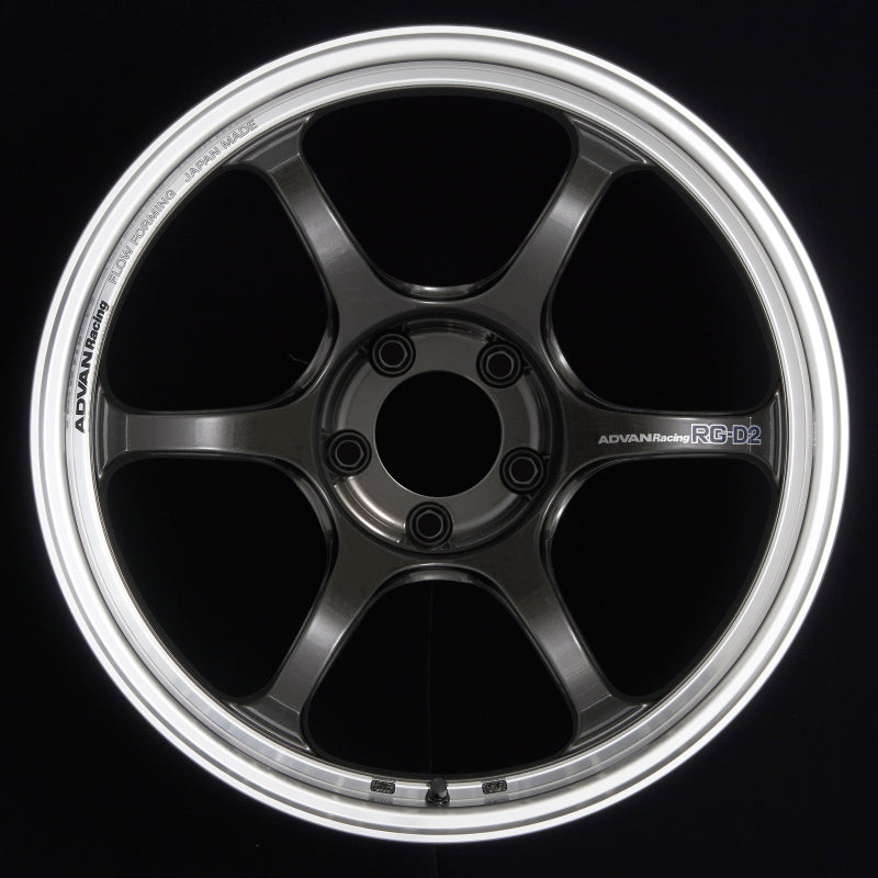 ADVAN RG-D2 18x8.5 +45 5-100 Machining & Black Gunmetallic Wheel