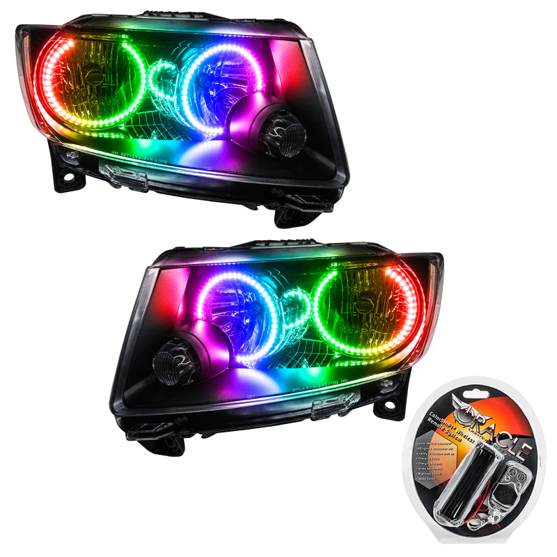 ORACLE 11-13 Jeep Grand Cherokee SMD HL (Non-HID) - Chrome - ColorSHIFT SEE WARRANTY