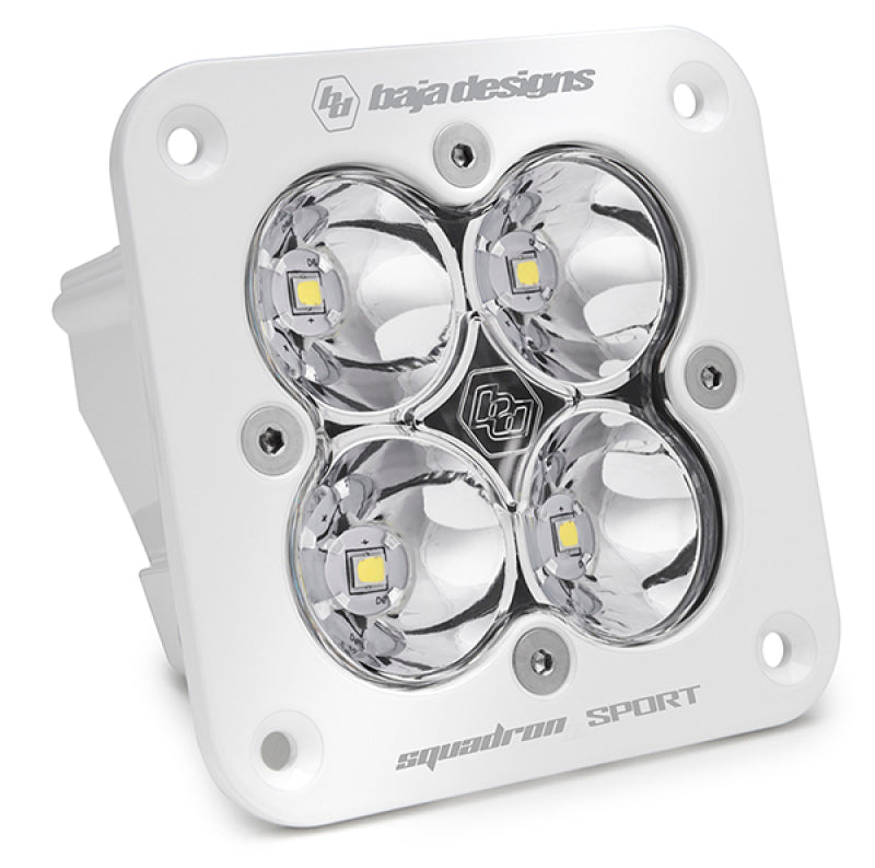 BAJA DESIGNS Squadron Sport Work/Scene Pattern White Flush Mount LED Light Pod - Clear