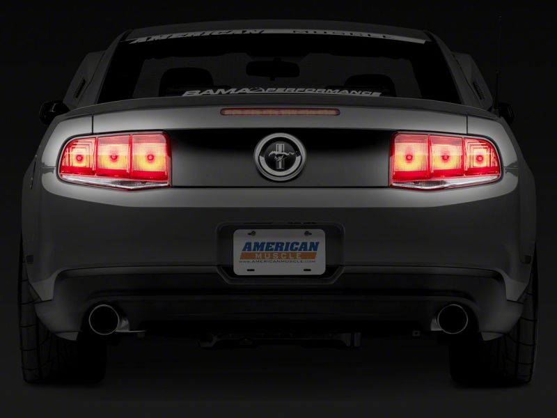 RAXIOM 10-12 Ford Mustang Aero Tail Lights- Blk Housing (Smoked Lens)