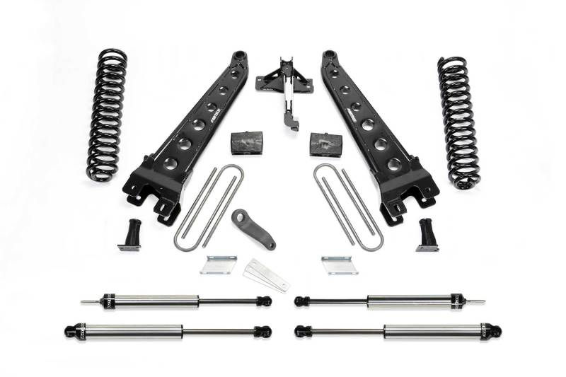 FABTECH 17-21 Ford F250/F350 4WD Gas 6in Rad Arm Sys w/Coils & Dlss Shks