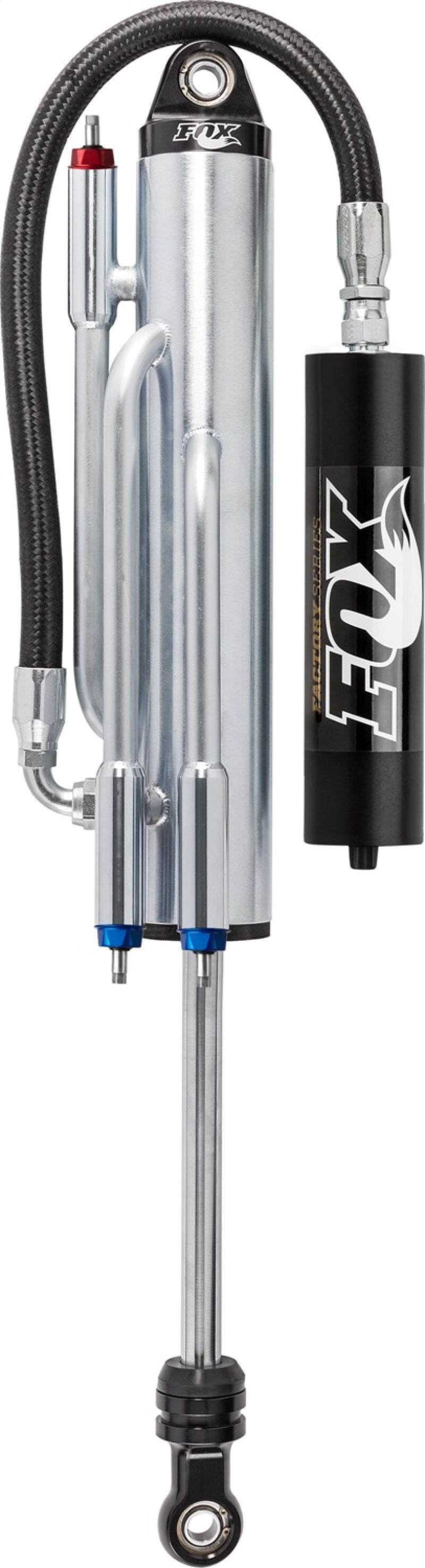 FOX 2.5 Factory Series 10in Remote Res. 3-Tube Bypass (2 Comp/1 Reb) Shock 7/8in (Cust. Valv) - Blk