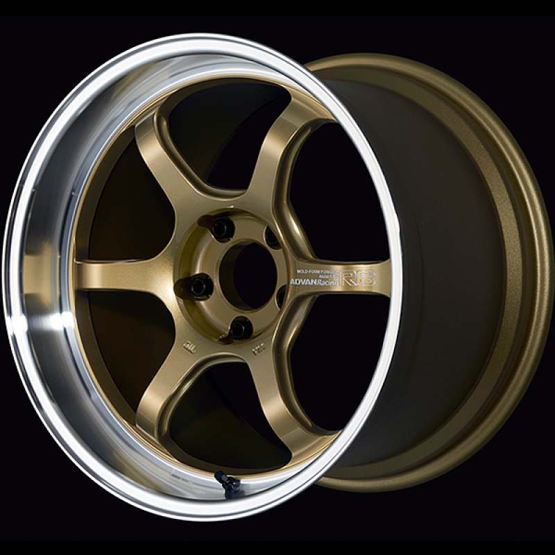 ADVAN R6 18x10.5 +24 5-114.3 Machining & Racing Brass Gold Wheel