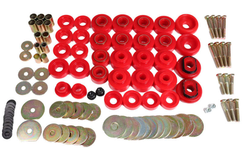 ENERGY SUSPENSION 68-70 Chevrolet Biscayne/Bel Air/Caprice/Impala Body Mount Set w/ Hardware - Red