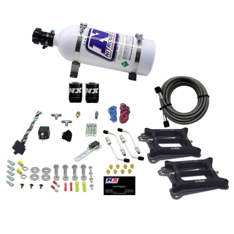 Nitrous Express Dual/4150/Gasoline Nitrous Kit (50-300HP) w/5lb Bottle