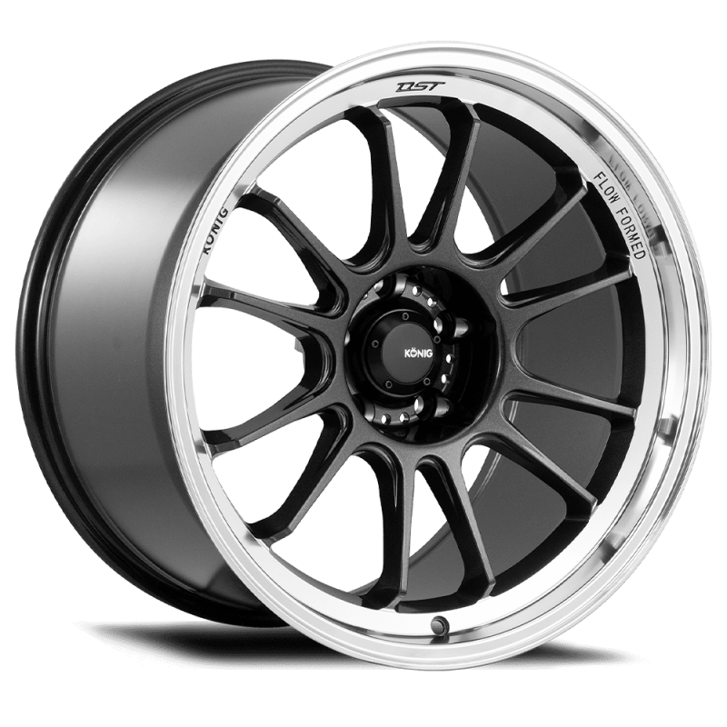 KONIG Hypergram 18X11 5X114.3 ET15 Metallic Carbon W/ Machined Lip Flow Formed