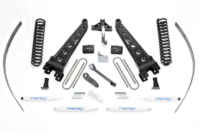 FABTECH 08-16 Ford F250 4WD w/Factory Overload 8in Rad Arm Sys w/Coils & Perf Shks