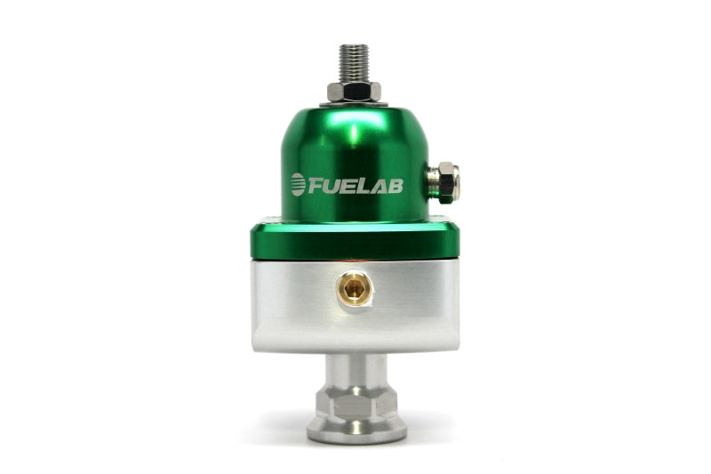 FUELAB 555 High Pressure Adjustable FPR Blocking 25-65 PSI (1) -8AN In (2) -8AN Out - Green