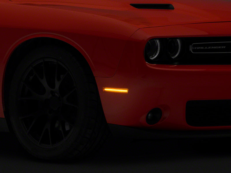 RAXIOM 15-23 Dodge Challenger Excluding Widebody Axial Series LED Side Marker Lights- Clear