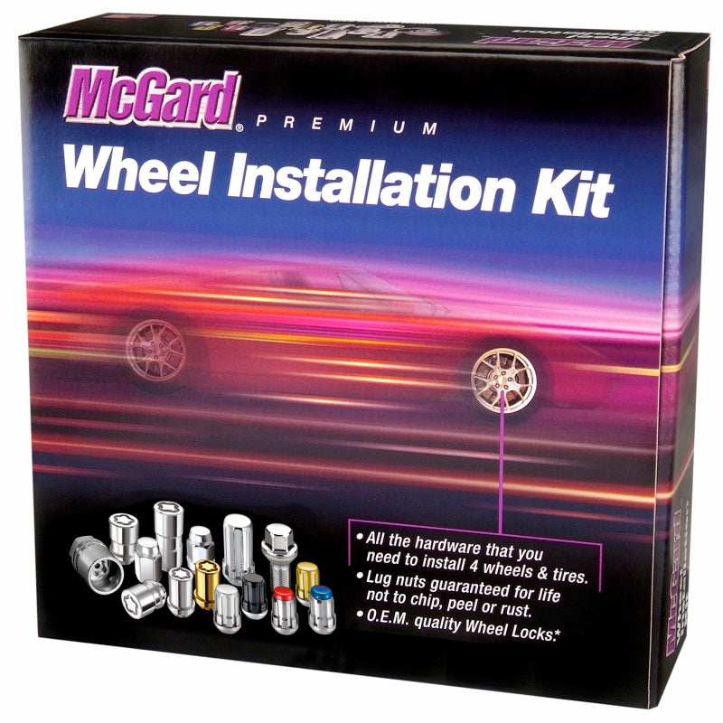 McGard 5 Lug Hex Install Kit w/Locks (Cone Seat Nut) 9/16-18 / 7/8 Hex / 1.75in. Length - Chrome