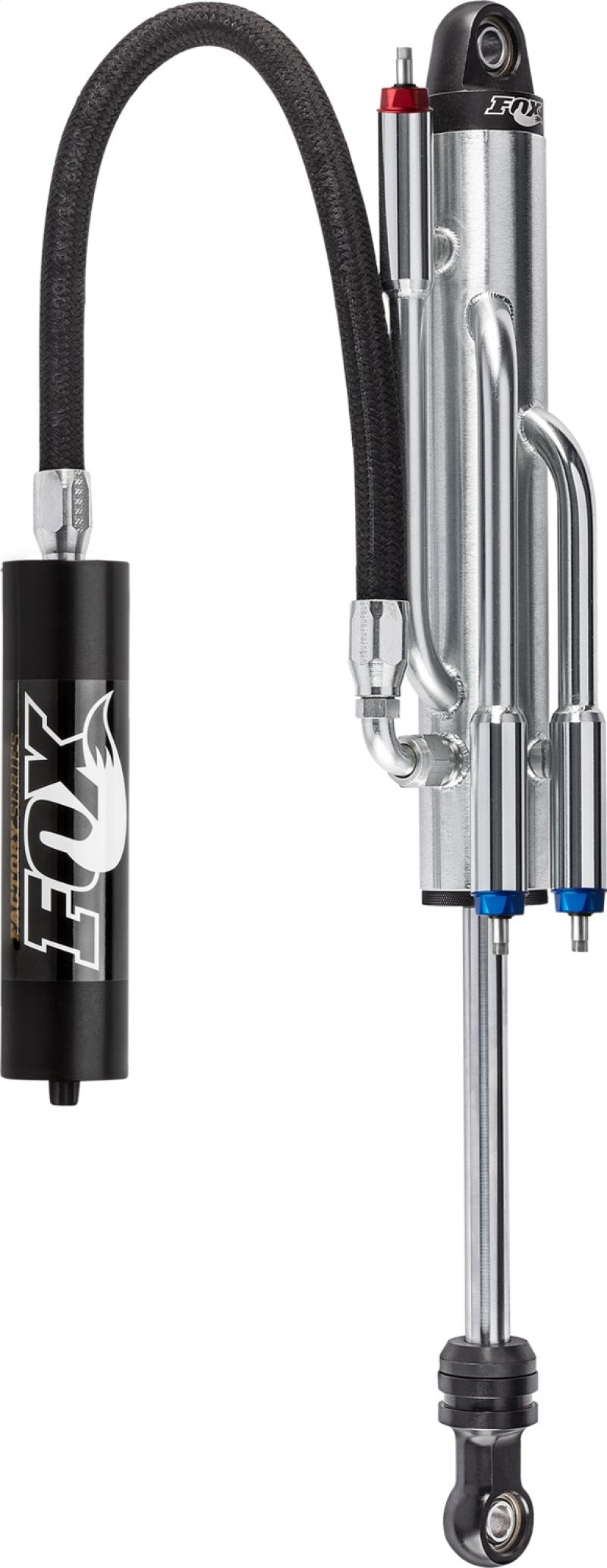 FOX 2.5 Factory Series 18in. Remote Res. 3-Tube Bypass Shock (2 Cmp/1 Reb) 7/8in. Shft(21/70) - Blk