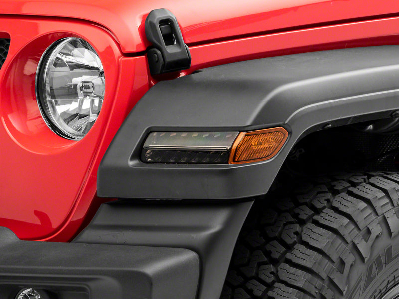 RAXIOM 18-23 Jeep Wrangler JL Sport Axial Series SEQL LED Parking/Turn Signal Lights- Smoked