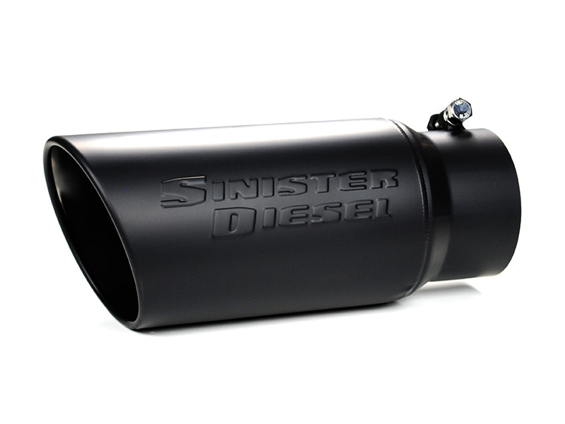 SINISTER DIESEL Universal Black Ceramic Coated Stainless Steel Exhaust Tip (4in to 5in)