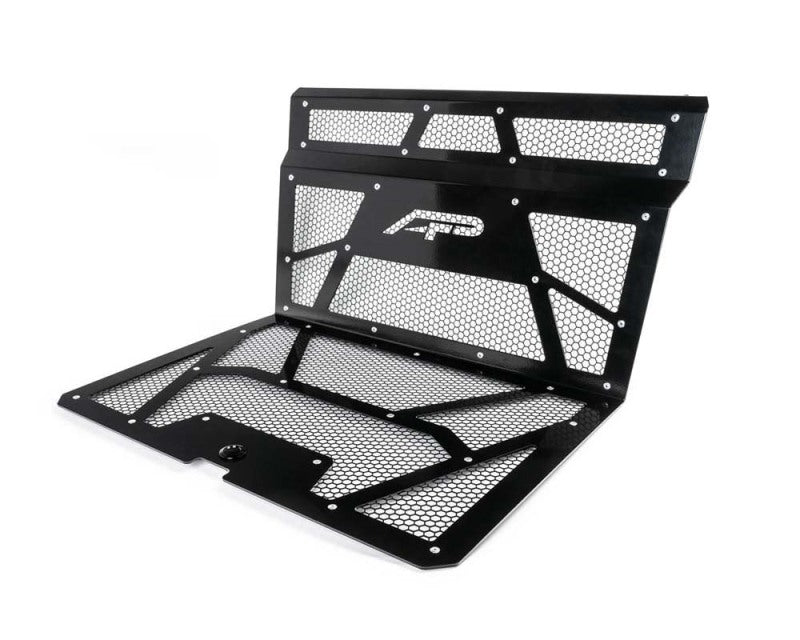 AGENCY POWER 14-18 Polaris RZR XP 1000 / XP Turbo Vented Engine Cover - Gloss Black/Matte Black Mesh