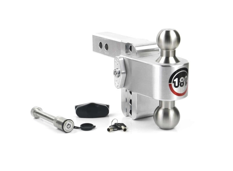 WEIGH SAFE 180 Hitch 4in Drop Hitch & 2in Shank (10K/12.5K GTWR) w/WS05 - Aluminum