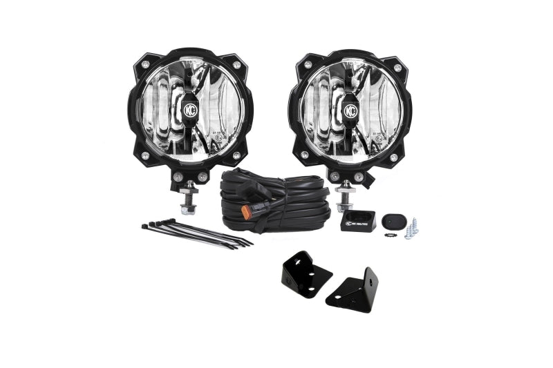 KC HiLiTES FLEX ERA 3 Dual Mode SAE Fog Lights - 2-Light Master Kit for Toyota Aftermarket Bumper