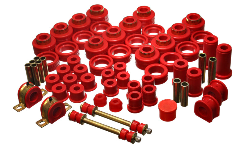 ENERGY SUSPENSION 92-97 Chevy Suburban 4WD Red Hyper-flex Master Bushing Set