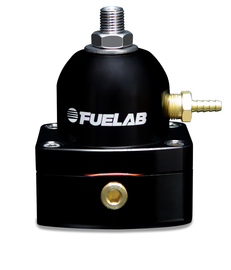 FUELAB 545 TBI Adjustable Mini FPR In-Line 10-25 PSI (1) -6AN In (1) -6AN Return - Black