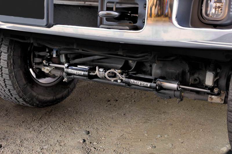 FABTECH 05-21 Ford F250/350 4WD Dual Steering Stabilizer System (Opposing Style) w/DL 2.25 Res Shock