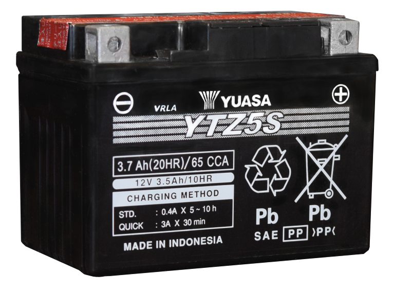 YUASA YTZ5S-BS Maintenance Free AGM 12 Volt Battery (Bottle Supplied)