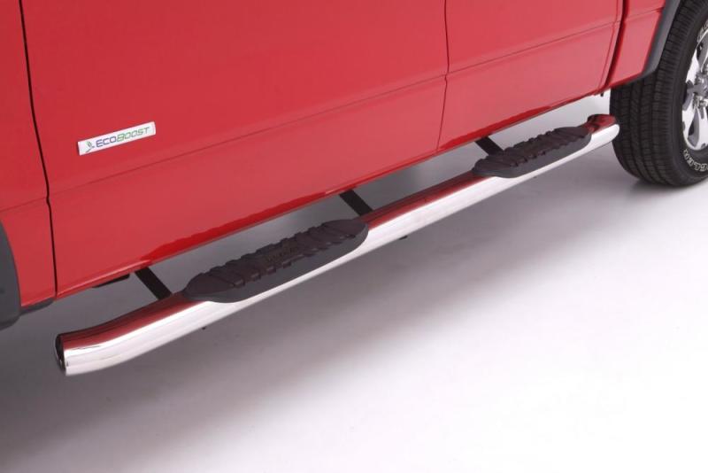 LUND 15-17 Chevy Colorado Crew Cab 5in. Curved Oval SS Nerf Bars - Polished