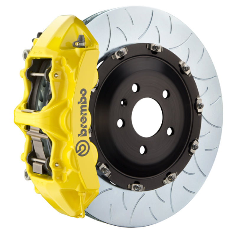 BREMBO 09-15 7-Series Front GT BBK 6 Piston Cast 405x34 2pc Rotor Slotted Type3-Yellow