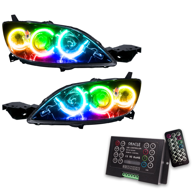 ORACLE 04-09 Mazda 3 SMD HL - Hatchback - Halogen Style - ColorSHIFT w/ 2.0 Controller SEE WARRANTY