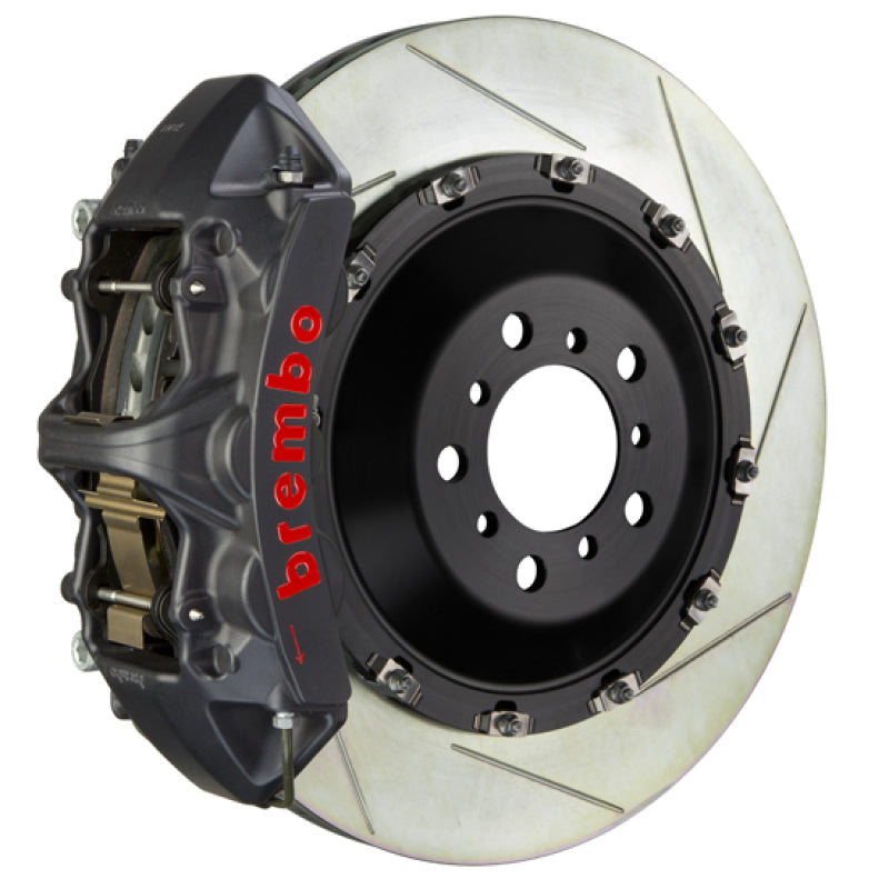 BREMBO 03-13 Flying Spur Front GTS BBK 6 Piston Cast 411x34 2pc Rotor Slotted Type1 -Black HA